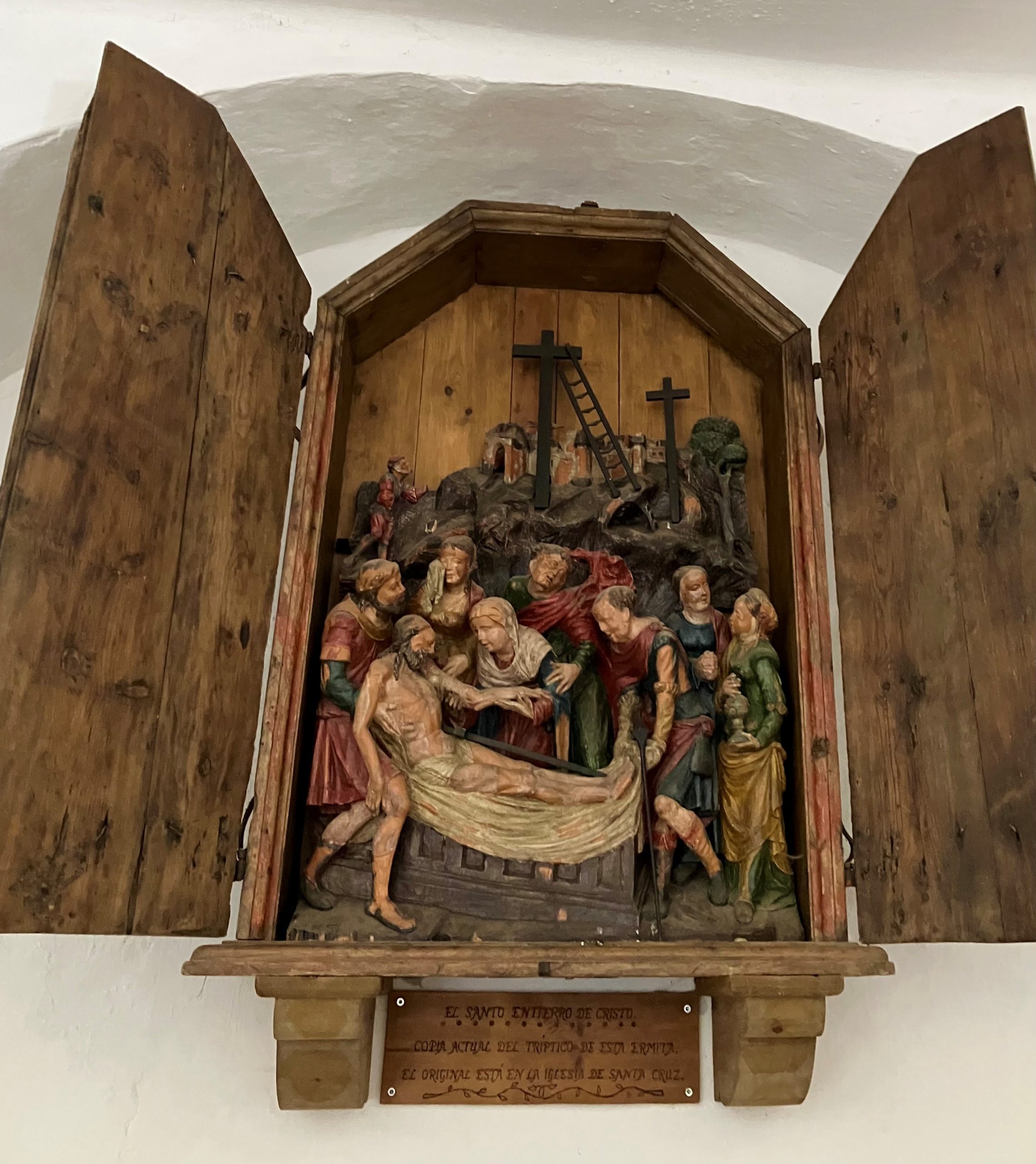 EL TRÍPTICO DEL SANTO ENTIERRO OBSERVA LA COPIA Y EL ORIGINAL