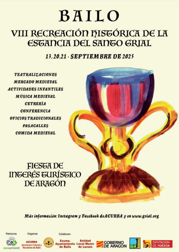 Recreación histórica de la estancia del Santo Grial en Bailo 2025